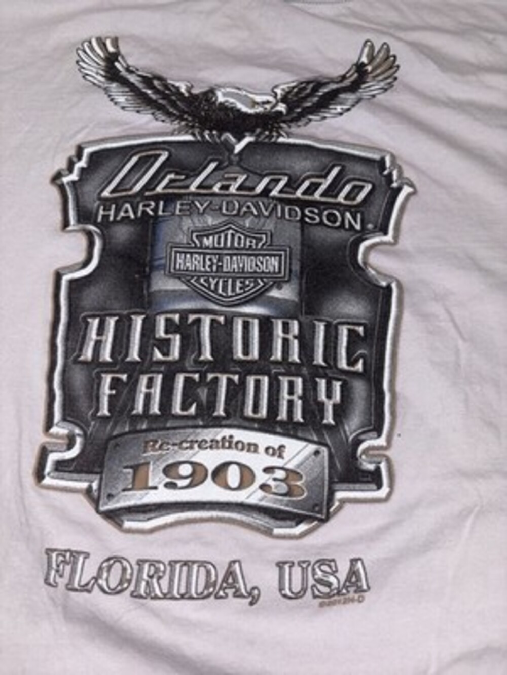 Harley Davidson Orlando Historic Factory 1903 T Shirt Gray 3XL Florida USA